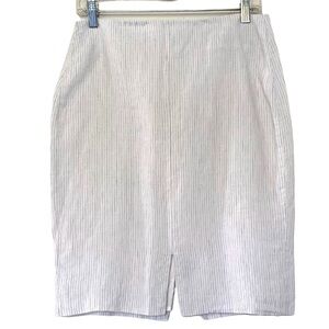 NWT Linen Banana Republic Sz 4  Micro Stripe Pencil Skirt